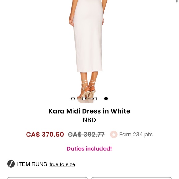 NBD White Kara Dress. Worn once. Size Medium. - Picture 2 of 5